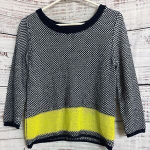 Ost sweater Womens size Small knitted colorblock pullover Cotton Nylon Blend
